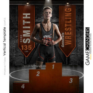 Whatever It Takes Wrestling - Vertical Photoshop Template Digital Background Game Changers Shirk Photography