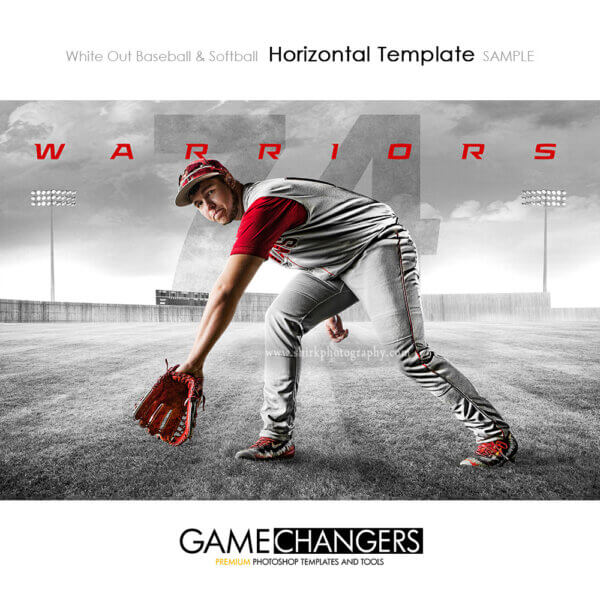 baseball photoshop team template with baseball field background