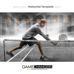 tennis individual photoshop digital background white out