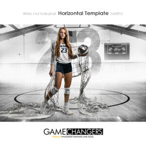 volleyball individual photoshop digital background white out