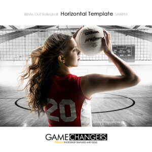 volleyball individual photoshop digital background white out