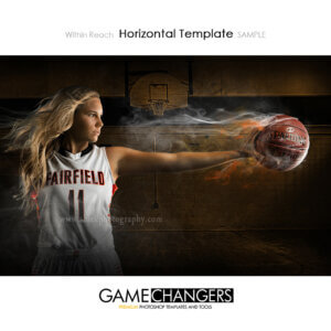 Within Reach Basketball Sports Template individual Photoshop Digital Background for Photographers