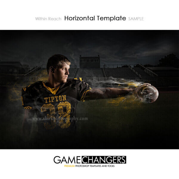 Within Reach Football Sports Template individual Photoshop Digital Background for Photographers