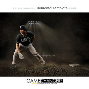 Ball Diamond Base Line baseball softball Horizontal Photoshop Template Digital Background Sports Game Changers Shirk Photography