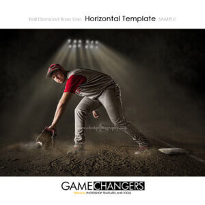 Ball Diamond Base Line baseball softball Horizontal Photoshop Template Digital Background Sports Game Changers Shirk Photography