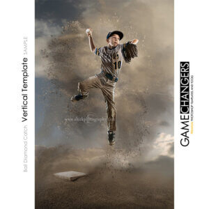 Ball Diamond Catch baseball softball Horizontal Photoshop Template Digital Background Sports Game Changers Shirk Photography