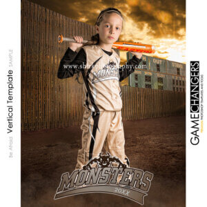 baseball softball Photoshop Template Individual for Photographers outfield