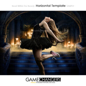 Castle Archway Dance Sports Team Photoshop Template: Digital Background for Photographers