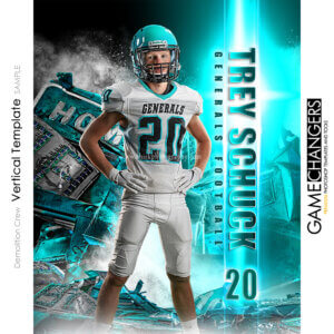 Demolition Crew football individual Poster Banner Creative Digital Background Photoshop Template Ideas Photographers