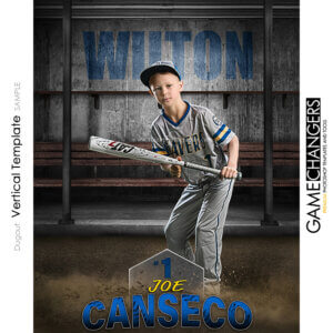 Dugout baseball softball Main Photoshop Template Digital Background Sports Game Changers Shirk Photography