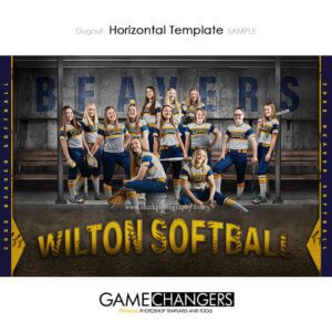 Dugout baseball softball Main Photoshop Template Digital Background Sports Game Changers Shirk Photography