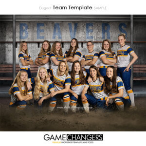 Dugout baseball softball Main Photoshop Template Digital Background Sports Game Changers Shirk Photography