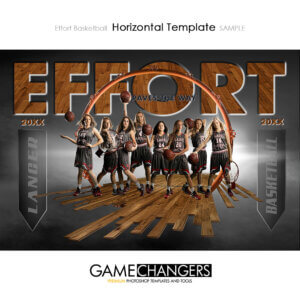 Basketball : Effort Photoshop Template for Photographers