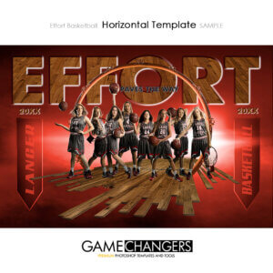 Basketball : Effort Photoshop Template for Photographers