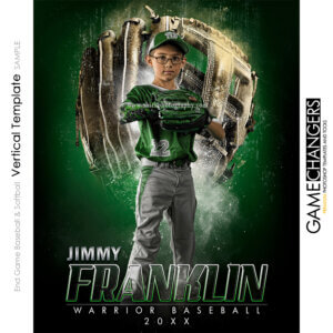 End Game Golden Glove Baseball Softball Vertical Photoshop Individual Template Sports Team Poster Banner Creative Digital Background Ideas Photographers