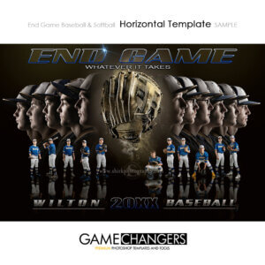 Baseball Softball Photoshop Template Sports Horizontal Team Poster Banner Creative End Game Golden Glove Digital Background Ideas Photographers
