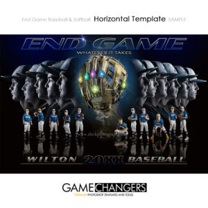 Baseball Softball Photoshop Template Sports Horizontal Team Poster Banner Creative End Game Golden Glove Digital Background Ideas Photographers