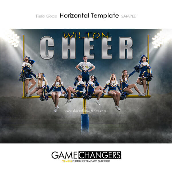 Cheer Photoshop Template Horizontal Sports Team Poster Banner Creative Field Goals Digital Background Ideas Photographers