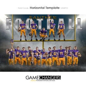 Football Photoshop Template Horizontal Sports Team Poster Banner Creative Field Goals Digital Background Ideas Photographers