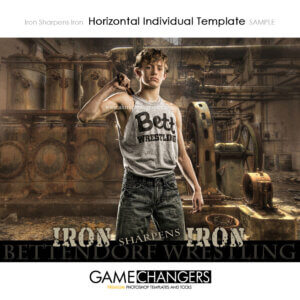 Wrestling Sports Team Photoshop Template: Digital Background for Photographers