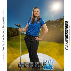 Golf Course Sports Team Photoshop Template: Digital Background for Photographers