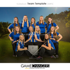 Golf Course Sports Team Photoshop Template: Digital Background for Photographers