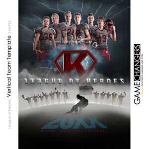 Night Lights Fog Football Sports Team Photoshop Template: Digital Background for Photographers