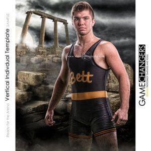 Wrestling : Ready for the Arena Photoshop Template Individual for Photographers