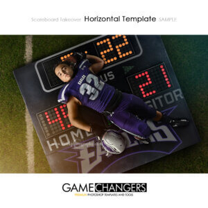 Scoreboard Takeover Football Photoshop Template Sports Team Poster Banner Creative Digital Background Ideas Photographers