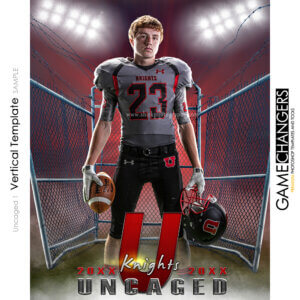 football individual uncaged Photoshop Template Sports Team Poster Banner Creative Digital Background Ideas Photographers