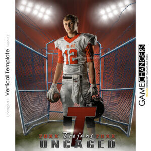 football individual uncaged Photoshop Template Sports Team Poster Banner Creative Digital Background Ideas Photographers