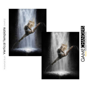 dance Waterfall rush individual Photoshop Template Digital Background for Photographers