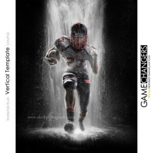 football Waterfall rush individual Photoshop Template Digital Background for Photographers