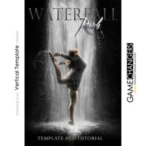 dance Waterfall rush individual Photoshop Template Digital Background for Photographers