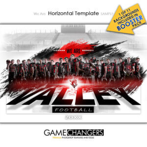 We Are Football - Main Photoshop Template Digital Background Game Changers Shirk Photography