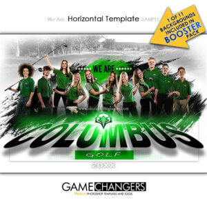 We Are Golf - Main Photoshop Template Digital Background Game Changers Shirk Photography