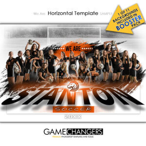 We Are Soccer - Main Photoshop Template Digital Background Game Changers Shirk Photography