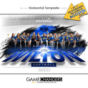 We Are Softball - Main Photoshop Template Digital Background Game Changers Shirk Photography