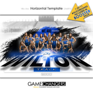 We Are Track & Field - Main Photoshop Template Digital Background Game Changers Shirk Photography
