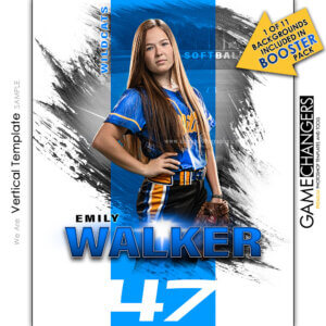 We Are Softball - Individual Photoshop Template Digital Background Game Changers Shirk Photography