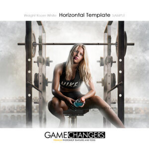 Weight Room White Main Photoshop Template for Photographers