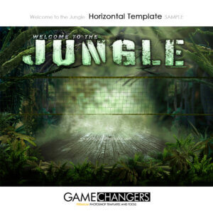 volleyball; jungle; wild; welcome; forest; hunter; photoshop; template; sports; team; poster; banner; creative; court; street; background; athlete; individual; shirk; game changer