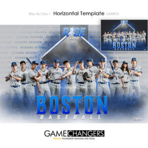 Customizable softball or baseball digital photoshop banner template for high school team home plate by shirk photography.