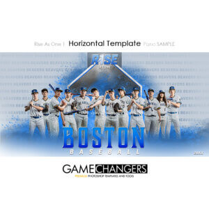 Creative softball or baseball panoramic digital photoshop banner template for high school team home plate by shirk photography.