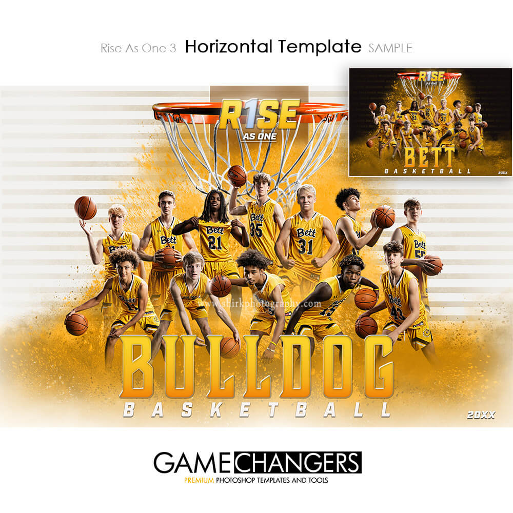 Rise As One #3 (Basketball - Swimming - Wrestling - Cheer) Photoshop  Templates + Tutorials ⋆ Game Changers by Shirk Photography LLC