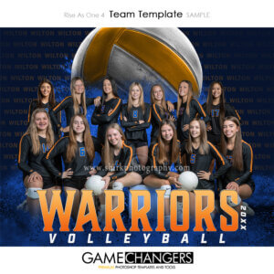 Digital background for volleyball team poster with volleyball and dust explosion by shirk photography.