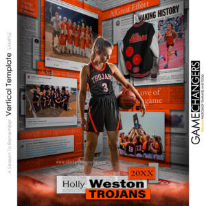 Unique Creative photoshop template for any sport with customizable news digital background.