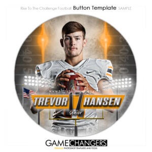 Unique Creative photoshop template for cheer and football with customizable digital background.