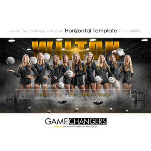Unique Creative photoshop template for cheer and football with customizable digital background.