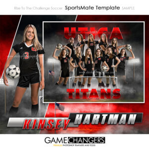 Unique Creative photoshop template for soccer with customizable digital background.